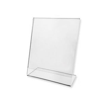 Table Tent: Clear Acrylic Table Tent Card Holder, 4 x 5 in., Easel Style